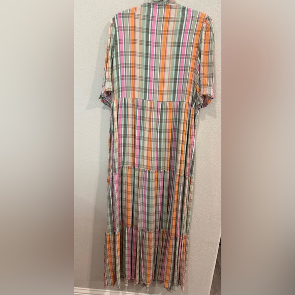 Crown & Ivy Vibrant Plaid Maxi Ruffle Dress - Picture 5 of 8